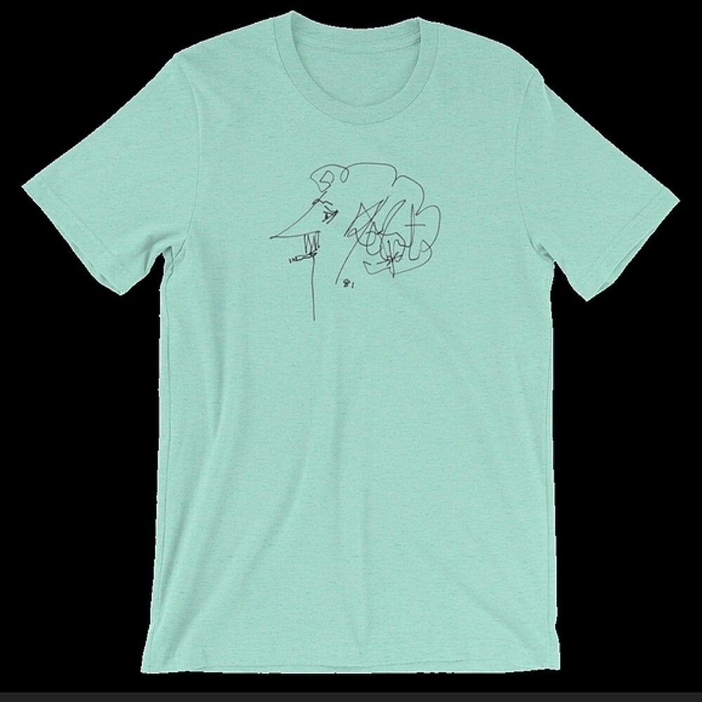 Kurt Vonnegut Women's Light Blue Short Sleeve T-Shirt Author Book Fandom - Picture 2 of 8